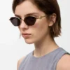 Anagram hexagonal sunglasses Smoke Moka
