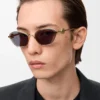 Anagram hexagonal sunglasses Smoke Moka
