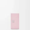 Anagram key case in pebble grained calfskin Blossom