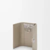 Anagram key case in pebble grained calfskin Clay