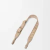 Anagram loop strap in jacquard and calfskin Sand