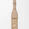 Anagram loop strap in jacquard and calfskin Sand