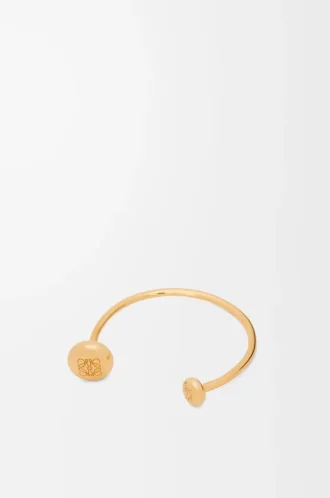 Anagram Pebble cuff in sterling silver Gold