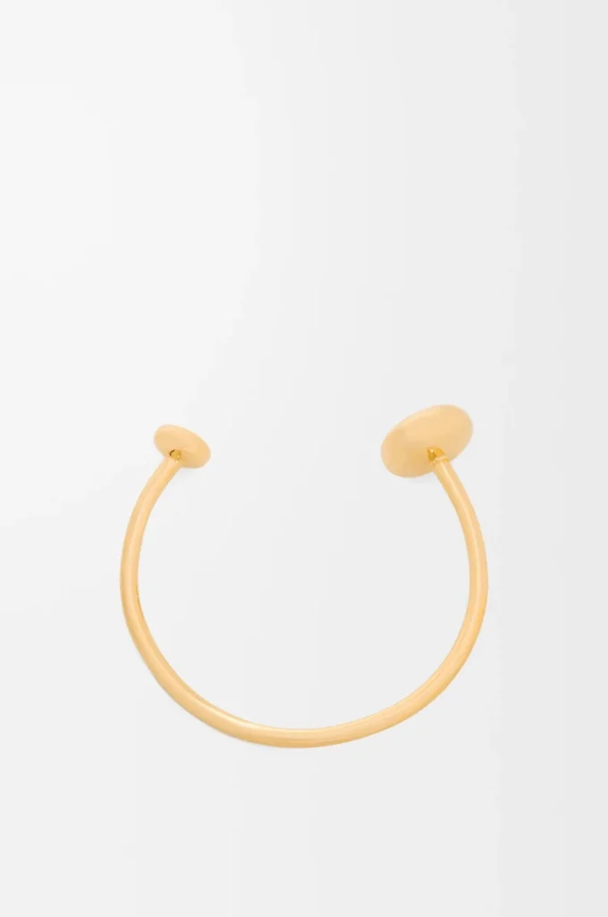 Anagram Pebble cuff in sterling silver Gold