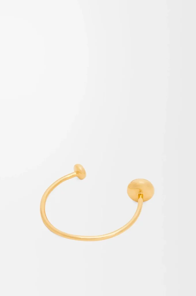 Anagram Pebble cuff in sterling silver Gold