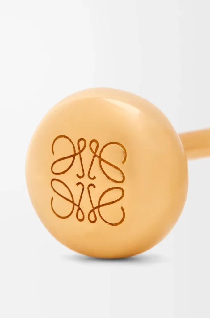Anagram Pebble cuff in sterling silver Gold