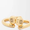 Anagram Pebble mini hoop earrings in sterling silver Gold