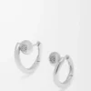 Anagram Pebble mini hoop earrings in sterling silver Silver