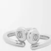 Anagram Pebble mini hoop earrings in sterling silver Silver