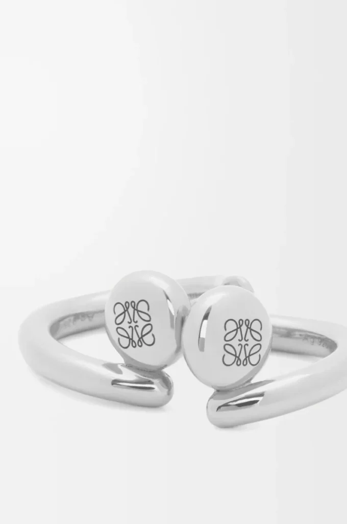 Anagram Pebble mini hoop earrings in sterling silver Silver