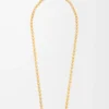 Anagram Pebble necklace in sterling silver and crystals Gold/Multicolor