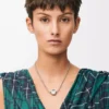 Anagram Pebble necklace in sterling silver and crystals Silver/Multicolor