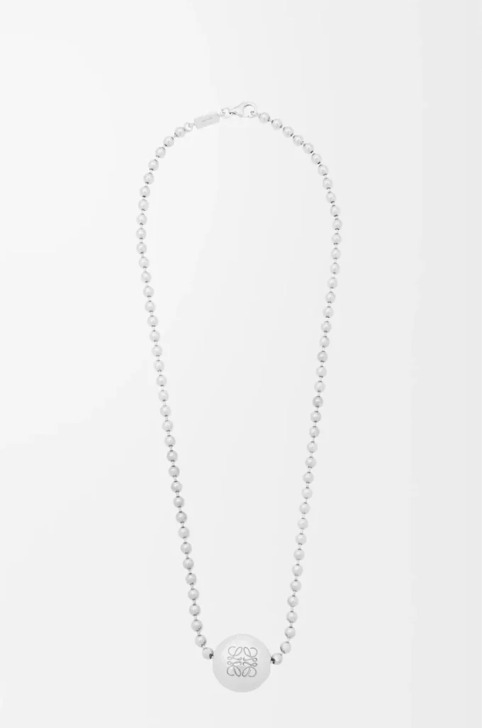 Anagram Pebble necklace in sterling silver and crystals Silver/Multicolor