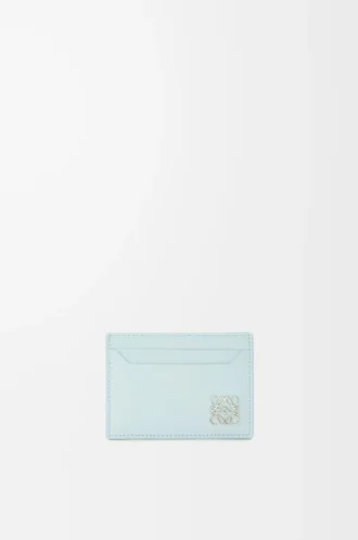 Anagram plain cardholder in pebble grained calfskin Frozen