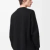 Anagram pocket sweater in cotton blend Black/White