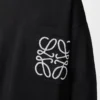 Anagram pocket sweater in cotton blend Black/White