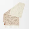 Anagram scarf in alpaca and wool Beige/White