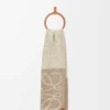 Anagram scarf in alpaca and wool Beige/White