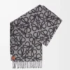 Anagram scarf in alpaca and wool blend Black/Grey