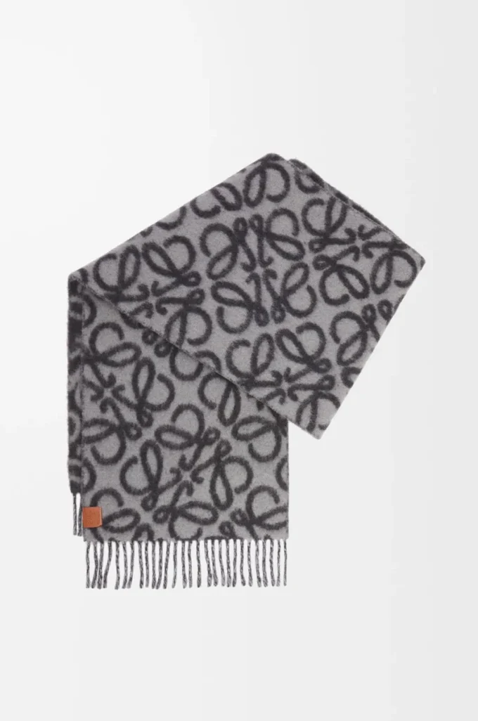Anagram scarf in alpaca and wool blend Black/Grey