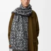 Anagram scarf in alpaca and wool blend Black/Grey