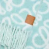 Anagram scarf in alpaca and wool blend Light Blue/White