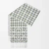 Anagram scarf in silk and cashmere Light Grey/Multicolor