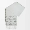 Anagram scarf in silk and cashmere Light Grey/Multicolor