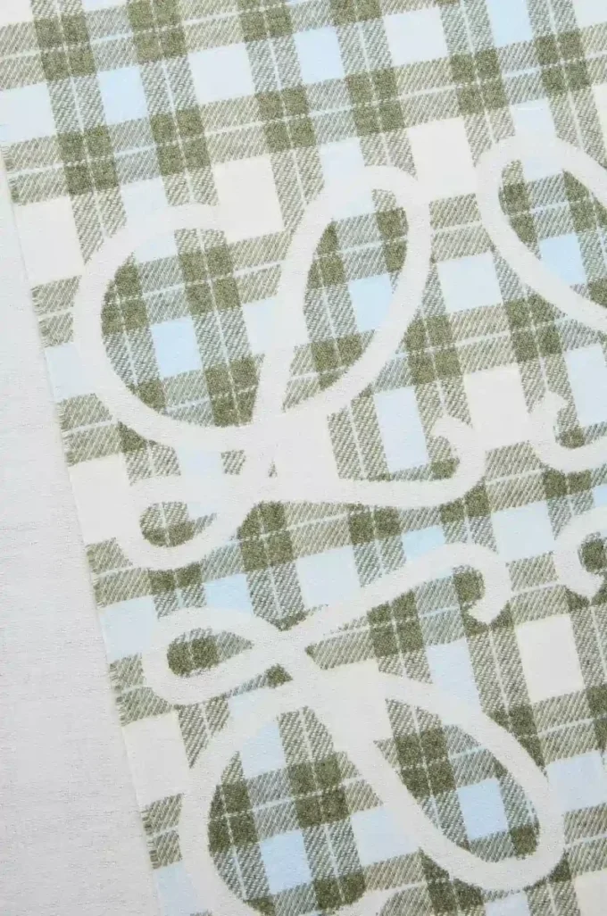 Anagram scarf in silk and cashmere Light Grey/Multicolor