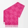 Anagram scarf in wool and cashmere Fuchsia