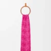 Anagram scarf in wool and cashmere Fuchsia