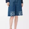 Anagram shorts in denim Jeans Blue