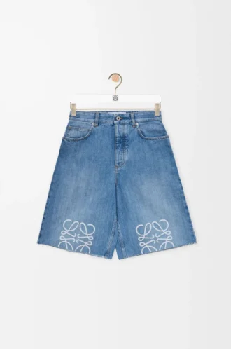 Anagram shorts in denim Washed Denim