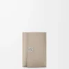 Anagram small vertical wallet in pebble grained calfskin Clay