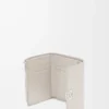 Anagram small vertical wallet in pebble grained calfskin Light Ghost