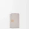 Anagram small vertical wallet in pebble grained calfskin Light Ghost Grey