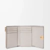 Anagram small vertical wallet in pebble grained calfskin Light Ghost Grey