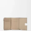 Anagram small vertical wallet in pebble grained calfskin Sand