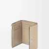 Anagram small vertical wallet in pebble grained calfskin Sand