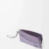 Anagram square coin cardholder in pebble grained calfskin Dirty Mauve Anagram square coin cardholder in pebble grained calfskin Dirty Mauve