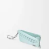 Anagram square coin cardholder in pebble grained calfskin Frozen Anagram square coin cardholder in pebble grained calfskin Frozen