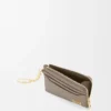 Anagram square coin cardholder in pebble grained calfskin Taupe Anagram square coin cardholder in pebble grained calfskin Taupe