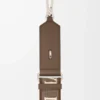 Anagram strap in jacquard and calfskin Dark Cigar