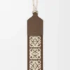 Anagram strap in jacquard and calfskin Dark Cigar