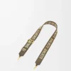 Anagram strap in jacquard and calfskin Dark Khaki