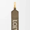 Anagram strap in jacquard and calfskin Dark Khaki