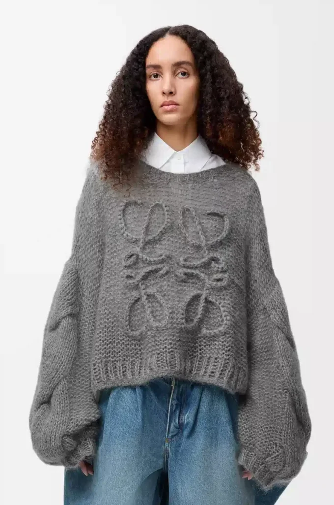 Anagram sweater in mohair Grey Melange