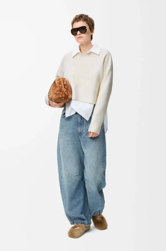 Anagram sweater in wool blend White