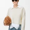 Anagram sweater in wool blend White
