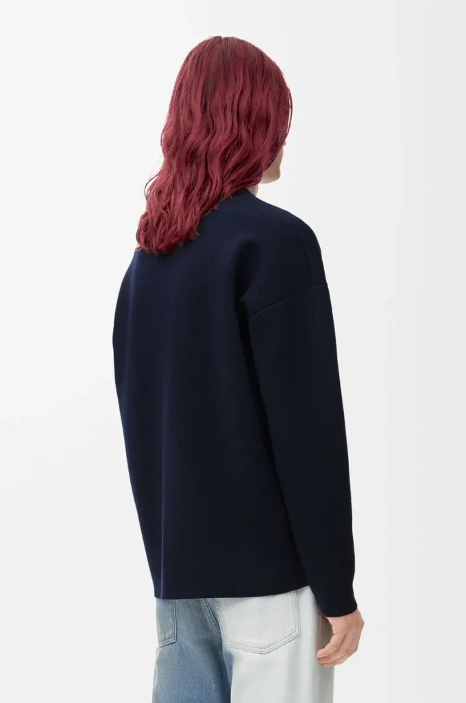 Anagram sweater in wool Navy Blue